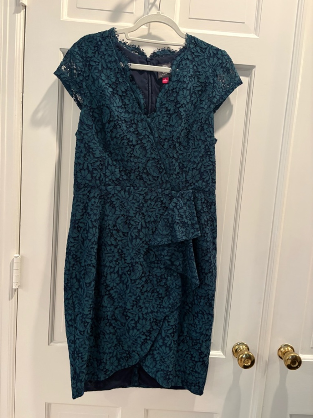 Vince Camuto Green & Blue Lace Cocktail Dress